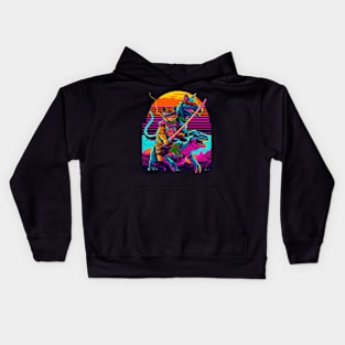 Cat Dinosaur Frenzy Kids Hoodie